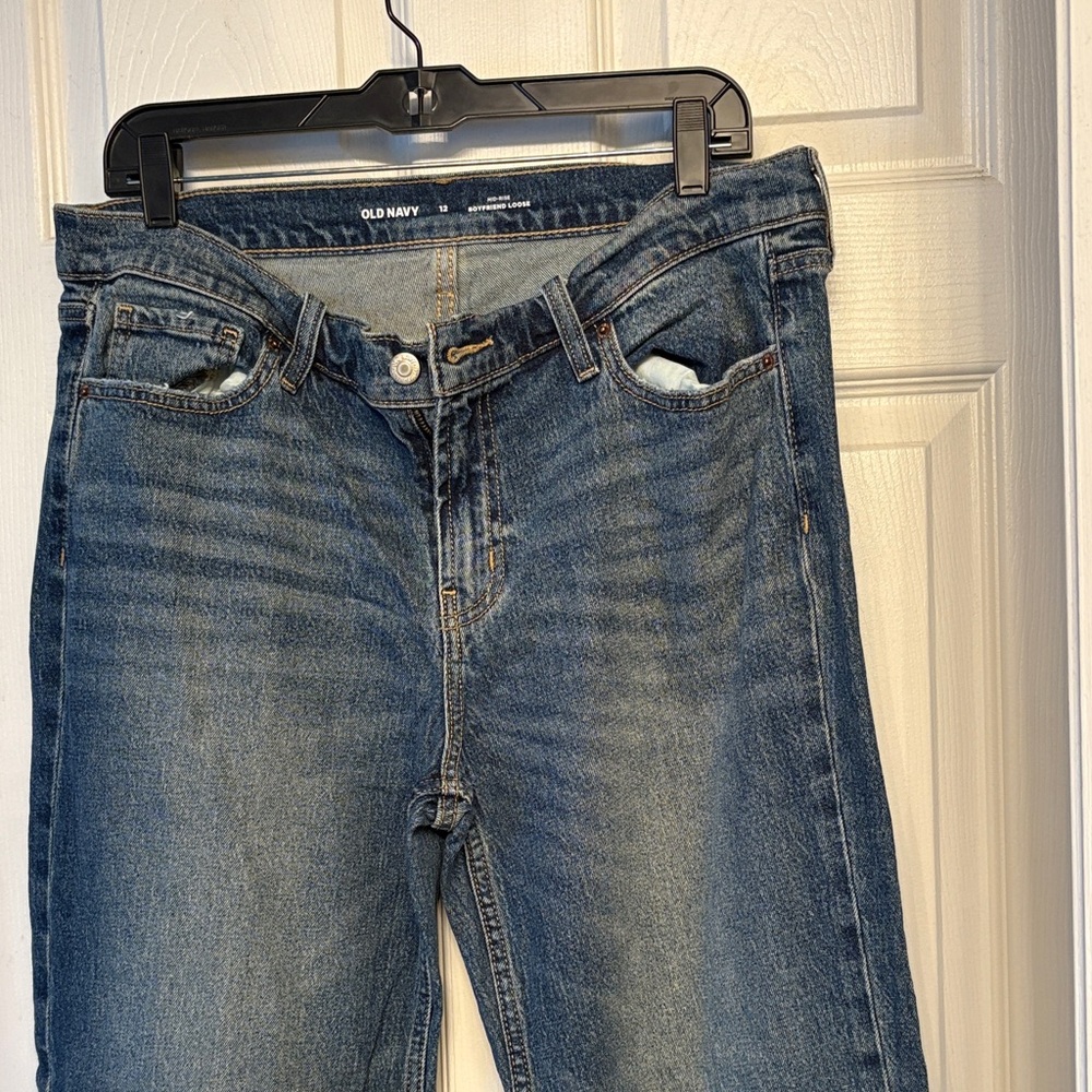 Old Navy Mid-Rise Boyfriend Loose Jeans - Blue
